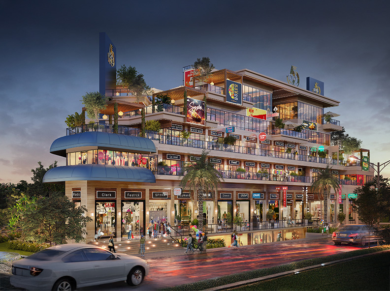 GYGY Fiveo retail and dining hub exterior